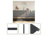 The Living Store Tappeto Rettangolare Grigio 70X300 Cm Bamboo
