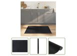 The Living Store Tappeto Rettangolare Nero 80X100 Cm Bamboo