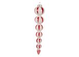 Guaina Natalizia Clayre & Eef Ø 4X18 Cm Vetro Bianco Rosso