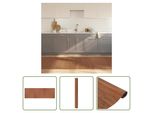 The Living Store Tappeto Rettangolare Marrone 100X300 Cm Bamboo