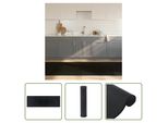 The Living Store Tappeto Rettangolare Nero 100X300 Cm Bamboo