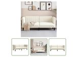The Living Store Divano 2-Sitzer Creme Samt