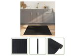 The Living Store Tappeto Rettangolare Nero 100X100 Cm Bamboo
