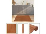 The Living Store Tappeto Quadrato Marrone 100X100 Cm Bamboo