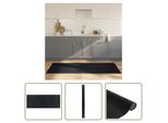 The Living Store Tappeto Rettangolare Nero 80X200 Cm Bamboo