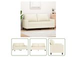 The Living Store Divano 2 Posti Crema 140 Cm In Velluto