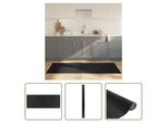 The Living Store Tappeto Rettangolare Grigio 80X200 Cm Bamboo