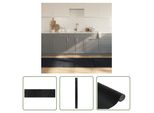 The Living Store Tappeto Rettangolare Nero 80X300 Cm Bamboo