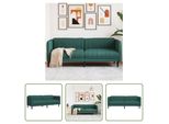 The Living Store Divano 3 Posti In Tessuto Verde Scuro