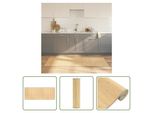 The Living Store Tappeto Rettangolare Light Natural 80X200 Cm Bamboo