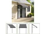 The Living Store Tenda Da Sole Retrattile Antracite 150X150 Cm In Tessuto E Acciaio