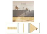 The Living Store Tappeto Rettangolare Light Natural 80X300 Cm Bamboo