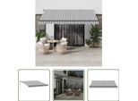 The Living Store Tenda Da Sole Automatica Con Led Antracite E Bianca 400X300 Cm