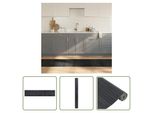 The Living Store Tappeto Rettangolare Grigio 60X300 Cm Bamboo