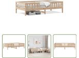 The Living Store Letto In Legno Massiccio 90X200 Cm Pino