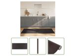 The Living Store Tappeto Rettangolare Marrone Scuro 80X200 Cm Bamboo