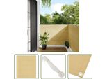 The Living Store Schermo Da Balcone Per La Privacy Colori Sabbia 120X500 Cm 100% Poliestere-Oxford