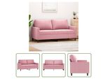 The Living Store Divano A 2 Posti Rosa 140 Cm In Velluto