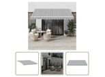 The Living Store Tenda Manuale Con Led Antracite E Bianco 400X350 Cm