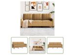 The Living Store Divano A 3 Posti In Velluto Marrone 180 Cm