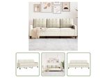 The Living Store Divano 3 Posti Crema 180 Cm In Velluto