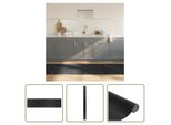 The Living Store Tappeto Rettangolare Grigio 80X300 Cm Bamboo