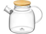 Teiera Wilmax Con Coperchio In Bambù, 1200 Ml, Vetro, WL-888826/A