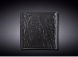 Piatto Quadrato Wilmax, 17 X 17 Cm, Porcellana, Nero, WL-661105/A