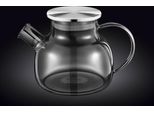 Teiera In Vetro Termico Wilmax 950 Ml Con Coperchio In Acciaio Inox WL-888810002