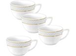 Tazza Jumbo Wilmax Con Linee Dorate, 500 Ml, Set Di 6, WL-880102409/A6