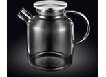 Teiera In Borosilicato Wilmax Con Coperchio In Acciaio Inox Da 1600 Ml, Grigio Fumo WL-888811002/A