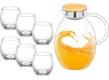 Set Bicchieri E Caraffa Wilmax, 6 Bicchieri E 1 Caraffa, WL-888216/A-888639/A6