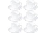 Set Di Tazze E Piattini Wilmax | Set Di 6 | 300 Ml In Porcellana | WL-993176/AB6