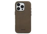 Cover Per Iphone 16 Pro - Vera Pelle - Custodia Rigida/Copertina Posteriore Accezz - Marrone