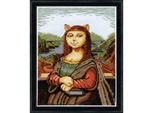 Kit Per Ricamo A Punto Croce Design Works "Meowing Lisa"", Schema Contato, 20X25Cm"