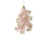 Ciondolo Decorativo Clayre & Eef Fiore 14X11X7 Cm Velluto Rosa