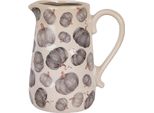 Brocca Decorativa Clayre & Eef 21X15X23 Cm Zucca In Ceramica Grigio Beige