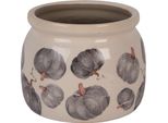 Vaso Da Fiori Clayre & Eef Ø 12X10 Cm Zucca In Ceramica Beige