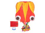 Aquilone Da Esterno Soft Octopus One Line Animal Shape 4 Metri Con 30 M Di Linea (Tubo Di Coda Jaune Rouge)