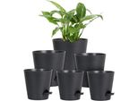 6 Confezioni Di Vasi Da Fiori Autoinnaffianti, Sistema Di Irrigazione Per Piante Da 20,3/17,8/16,5/15,2/14/12,7 Cm, Sottovaso, Set Di Vasi, Ideale Per Giardini Da Balcone Interni