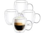 Tazza Wilmax A Doppia Parete, 400 Ml, Set Di 4, WL-888748/A4