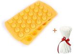 Stampo In Silicone Liflicon, 24 Cake Pops, Resistente Al Calore Fino A 250 °C, Giallo, Lecca-Lecca Fai Da Te, Incl. 50 Bastoncini