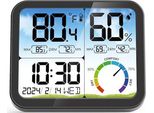 Vocoo Termometro Igrometro Digitale Da Interno - 5,8'' Display Extra Large Accurato Misuratore Di Umidità Termometro Ambiente Con Calibrazione, Max-Min