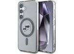 Custodia Karl Lagerfeld Button Karl & Choupette Heads Logo Stampato Magsafe Do Samsung Galaxy S25 Czarny