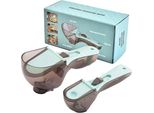 Set Di Cucchiai Dosatori, 2 Parti, Cucchiaio Regolabile, Scala Di Regolazione Professionale Per Cottura, Cucina (Kit)