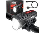 Henmi Luce Anteriore Per Bicicletta A Led 100 Lux, Luce Anteriore Omologata Stvzo, Batteria Ricaricabile Usb Pronta, Illuminazione Bassa 3 M