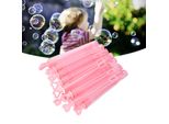 50 Pezzi Mini Bacchette Per Bolle Di Sapone, A Forma Di Cuore, Rosa, Trasparenti, Giochi Per Feste, Premi, Matrimoni