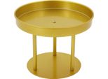 Portafiori Rotondo, Set Di 10, Finitura Oro, Robusta Struttura In Acciaio, Dimensioni Ridotte