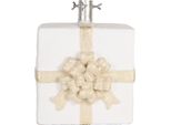 Clayre & Eef Albero Di Natale Regalo 26X24X33 Cm Materiale Ceramico Bianco
