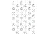 Amscan - Filo - Decorazione Da Appendere, Confezione Da 6 Pezzi Per Il 25° Anniversario - Foglio, Plastica SG38724 (Taglia Unica) (Argento)